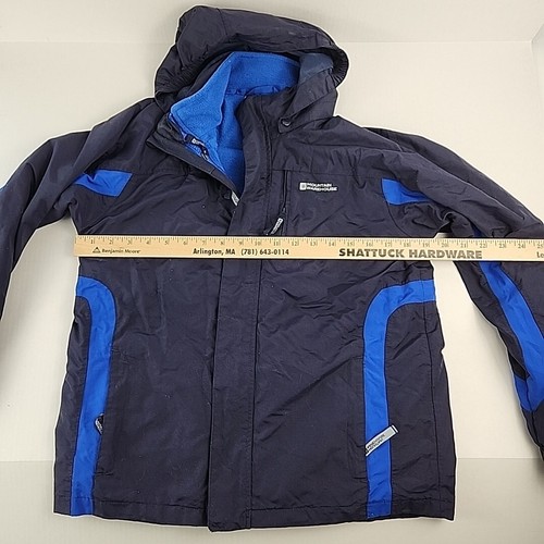 Mountain Warehouse Jacket Kids Blue 3 In 1 Water Resistant Fleeze, Hood,Sz 11-12 - Picture 14 of 15