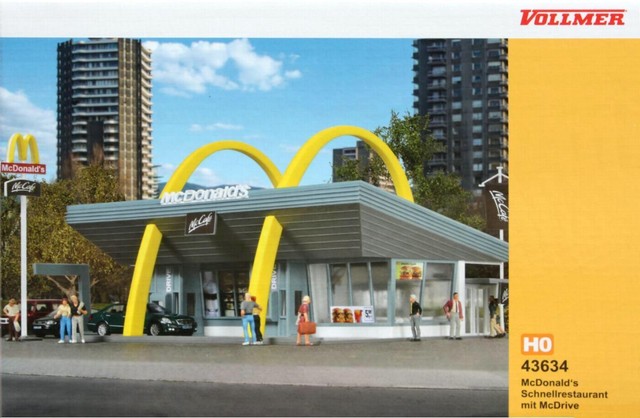 Kit De Construction McDonald's Avec McDrive - Modèle Réduit échelle H0 Par Vollmer (neuf)