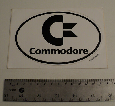 1980s Commodore Amiga computer game promo store decal 500 1200 600 3000 64 128