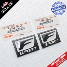 2x F-Sport Logo ABS Badge Side Fender Marker Adhesive Nameplate Emblem OEM Size
