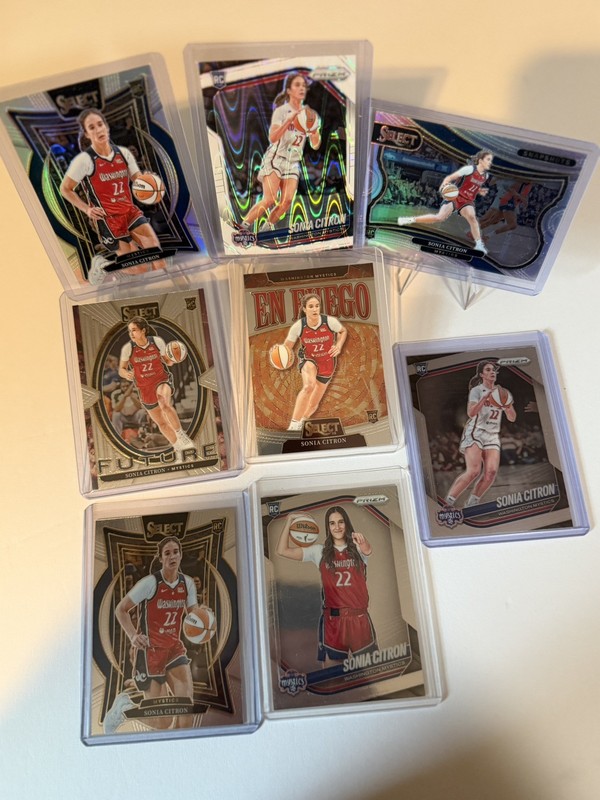 2025 Panini RC Sonia Citron 7 Card Lot White Seismic, Silver, Silver Insert