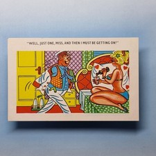 Saucy Comic Postcard C1975 Milkman Round Blonde Boobs Beer Bed Giggle Cards