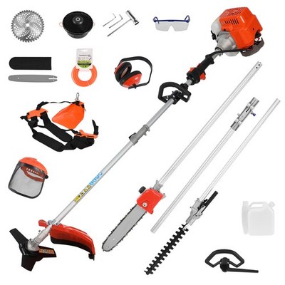 5IN1 Multi-Functional Trimming Tools Gas Hedge Trimmer 52CC 2-Stroke Weed Eater