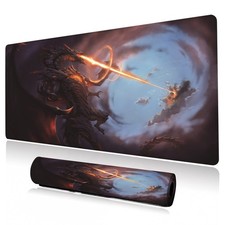 Extended Large Gaming Mouse Pad Cool Dragon Flame XXL Size Keyboard Mouse Mat...