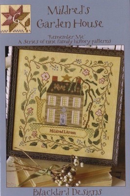 Mildred's Gartenhaus Kreuzstichmuster Primitiv Sampler