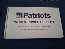 4Patriots Patriot Power Cell CX 8000 mAh Battery - 1.5 Watt Solar Panel - NEW!