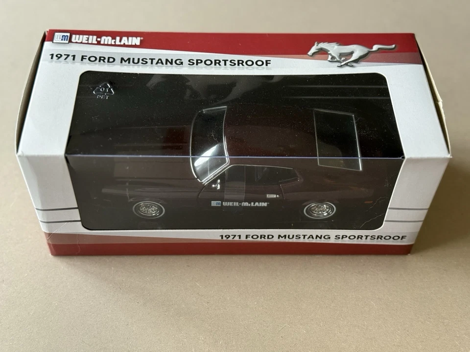 Crown Premium 1:24 1971 Mustang SportsRoof Die-Cast Weil-McLain New in Box - Image 2 of 4