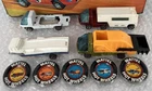 Lot Of 4 1970 Hot Wheels Redlines Heavy Weights, Racer Rig, Moving Van, Garbage.
