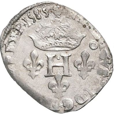 Monnaie France Henri III - Double Sol Parisis - SUP - 1585 N Montpellier 4,17 g - Photo 1/2