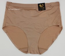 NWT Wacoal 875397 "Inner Sheen" Nylon Laser Cut Full Brief Panty Beige Roebuck 