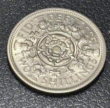 1953 Elizabeth II Two Shilling in Nice Condition with Original Lustre