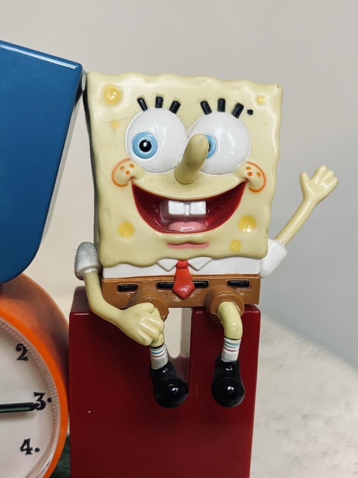 Vintage Y2K Tek Time Musical Singing Fun Spongebob SquarePants Alarm Clock Works