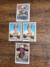 Lot Of 4 1978 O Pee Chee MLB San Diego Padres Cards; Dave Winfield