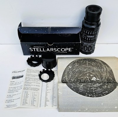 Vintage STELLARSCOPE Handheld Star Finder w/ User Manual & HEMISPHERE STAR MAPS