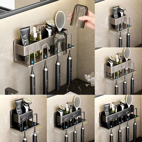 Toothbrush Holder Toothpaste Organizer Toothbrush Rack for Bathroom - Picture 2 of 20