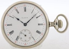 Antique 16s 1910 Elgin 15 Jewel Mechanical Hunter Pocket Watch 312 Silverode