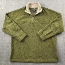 True Grit Sweater Adult Large Green Long Sleeve Fleece Sweatshirt Casual Men's