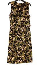 Tahari ASL Rosemarie Midi Dress Pistachio Abstract Sheath NWT Sz 4