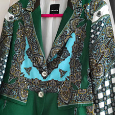 Taifun Damen Blazer mehrfarbig Paisley-Muster...