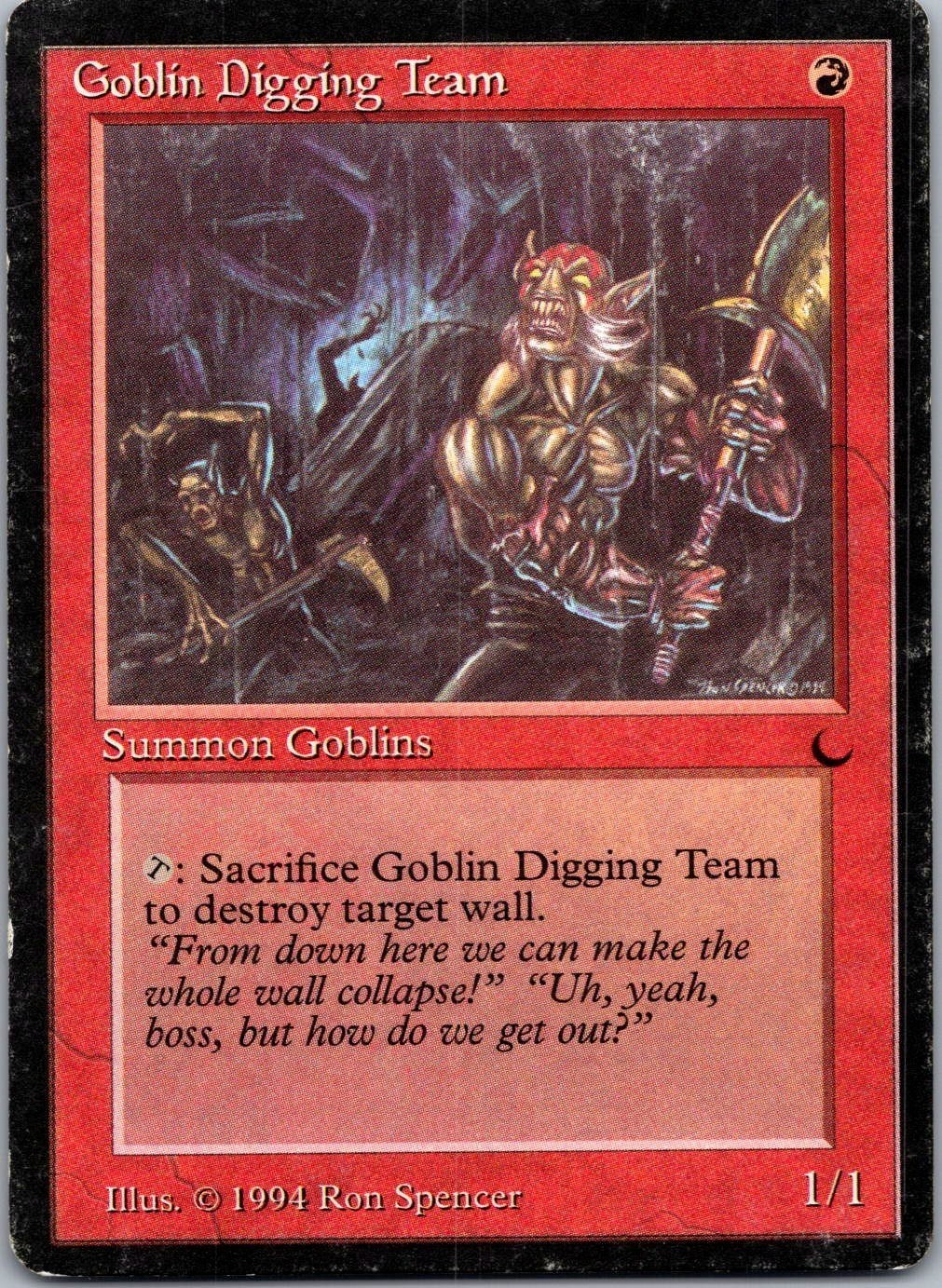 Magic Goblin Digging Team The Dark 65 Heavily Played