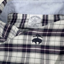 Brooks Brothers Regent Shirt XL Non Iron Cotton Stretch Button Down L/S Plaid