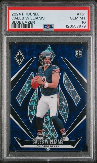 2024 Panini Phoenix Rookies Caleb Williams #151 Blue Lazer /125 (RC) PSA 10 💎