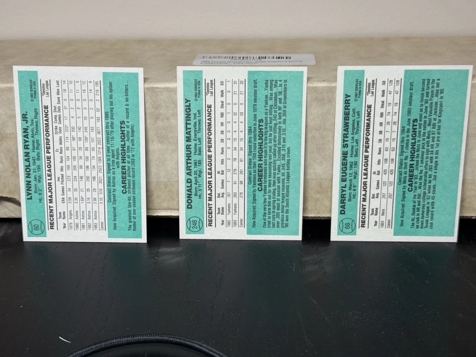 Juegos completos de tarjetas de béisbol 1984 Topps, Donruss + Fleer juegos de alta calidad NrMt/Mt Foto 4 de 4