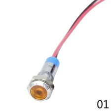 LED Indicator Warning Signal Light 8mm Thread Metal 12V 24V us 6V 220US   