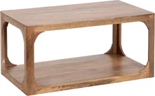 Dahl Transitional Rectangular Coffee Table; 36 X 20 X 18; Natural Wood; Modern R