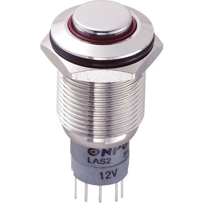 TRU COMPONENTS 701909 LAS2GQH-11E/R/12V/N/P Vandalismusgeschützter Drucktaster