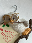 Hallmark Keepsake Christmas Ornament "Owliday" Wish Vintage 1987 Owl Eye Chart — photo 4