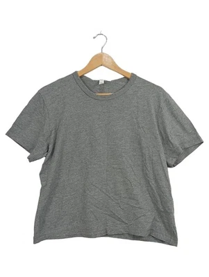 H&M T-shirt Femme Gris Mélange Basique Coton (EU 38, INT M) - Photo 1/3