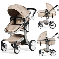 Babyjoy Baby 2-in-1 Stroller High Landscape Infant Stroller w/ Reversible Seat