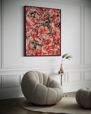 Original Abstract Hand-Painted Artwork - Unique, Handmade Paintings 100x80cm