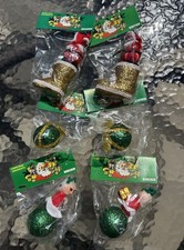 Vintage Christmas Ornaments Santa Mrs Clause Set Of 6