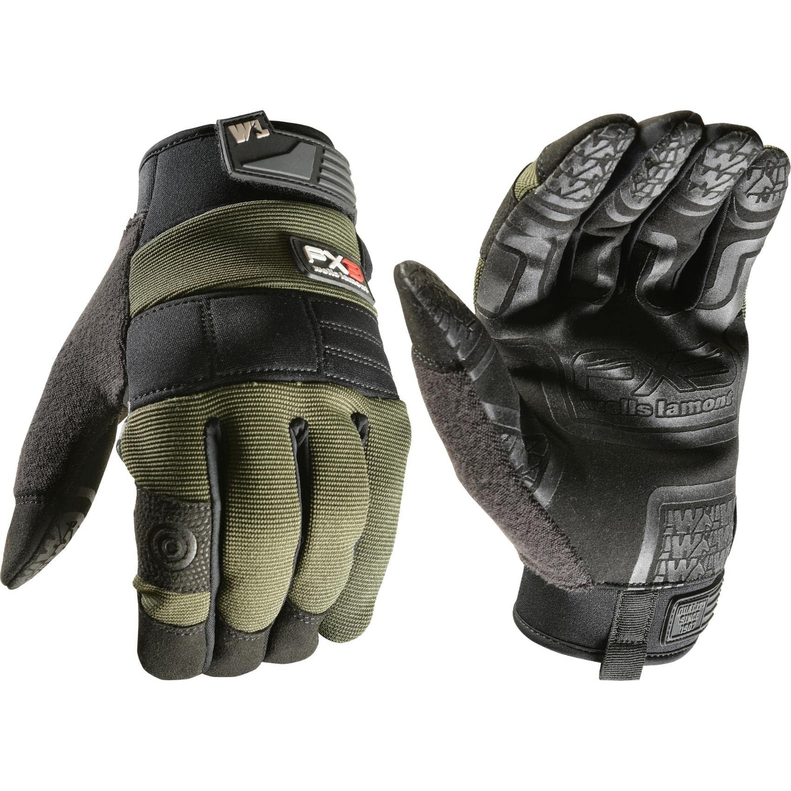 Wells Lamont Mens Fx3 Extra Grip Work Gloves Touchscreen Compatible Synthetic
