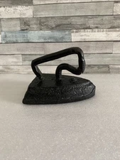 Antique SAD Iron Black Cast Iron Heavy Primative Door Stop Kitchen Laundry Decor
