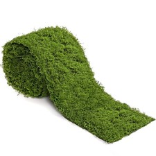 Artificial Moss Mat, 4" x 47" Light Green Fake Moss Roll for Crafts Table Run...