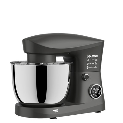 Gourmia 5 Qt Digital Stand Mixer, 10 Speed, Dough Hook, Whisk and Flat Beater