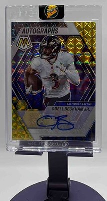 2023 Panini Mosaic Autographs Mosaic Gold - Odell Beckham Jr. #AH-OBJ - 10/10