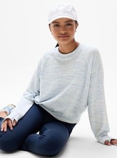 Athleta Girl All Day Crewneck Sweatshirt Limitless Blue Space Day L/12 Year