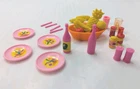 Vtg Barbie Beach Blast 1988 Replacement Accessories Fruit Plate Cups Bottle Corn