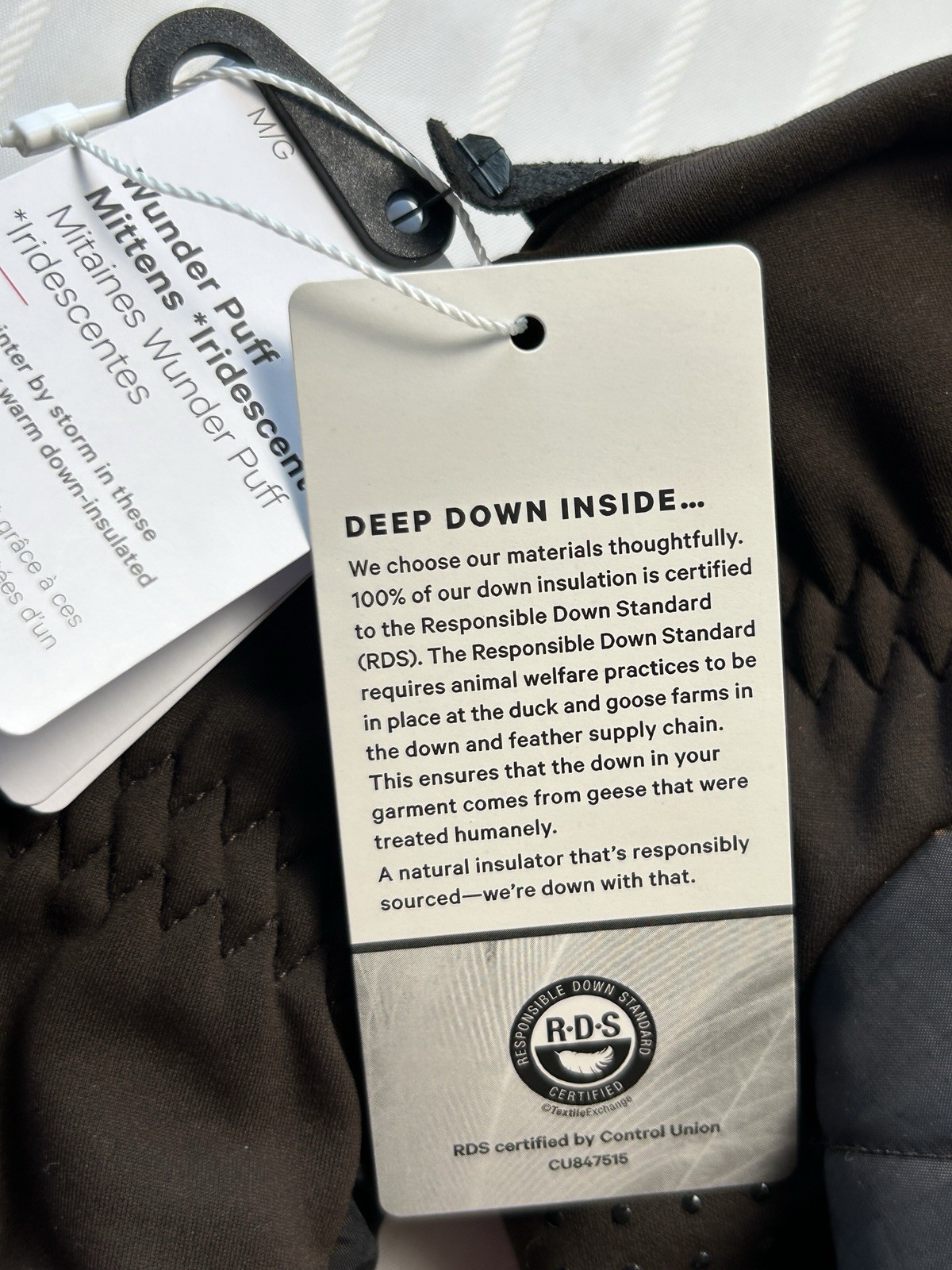 🧤NWT$78 Lululemon Wunder Puff Mittens Iridescent - HESO - Size M/L