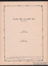 1929 Jack Yellen and Milton Ager Sheet Music - Lucky Me - Lovable You