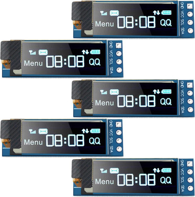 5 Pieces I2C Display Module 0.91 Inch I2C OLED Display Module I2C OLED Screen Dr