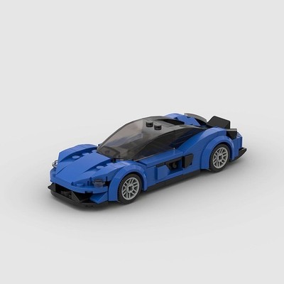 McLaren 570S ミニカー 青 Custom MOC Lego McLaren 570s in Blue supercar 167 Piece Building