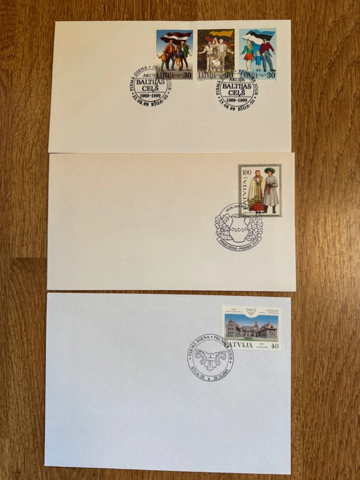 Latvia, Lettland, 18 FD cancel from 1996-2003, aculumation - Image 4 of 4