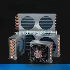 1pc Small Shell Condenser Radiator Freezer Copper Tube Heat Exchanger