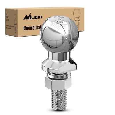#ad Nilight 2 Inch Diameter Chrome Trailer Hitch Ball $10.99