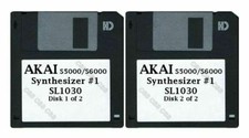 Akai S5000/S6000 Set of Two Floppy Disks Synthesizer 1 SL1030